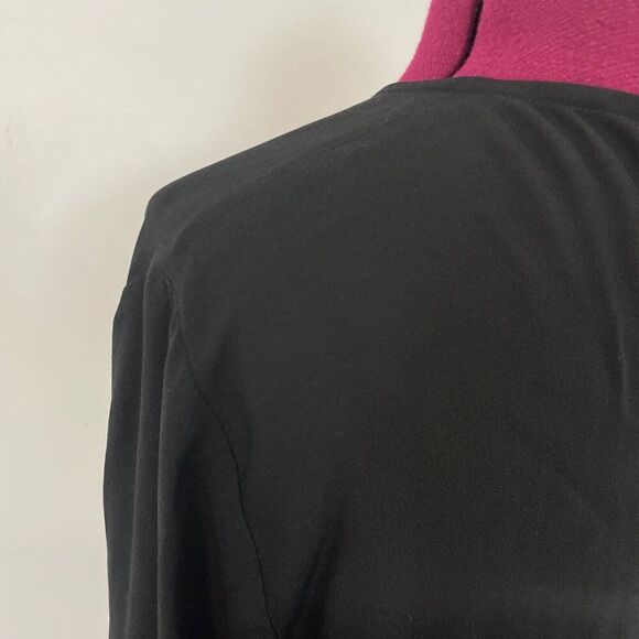 Eilien Fisher Long-Sleeve Marocain Button Up Blouse sz 10P - Picture 5 of 9